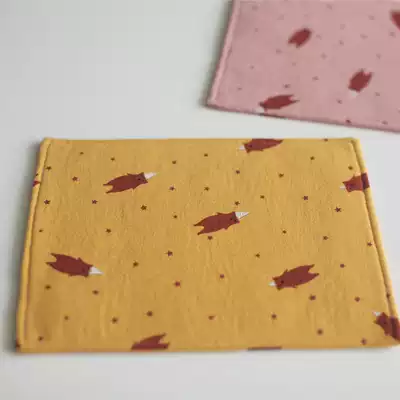 Star bear ┊ natural time ┊ Japanese zakka grind flannel cotton rectangular coaster coaster original hand