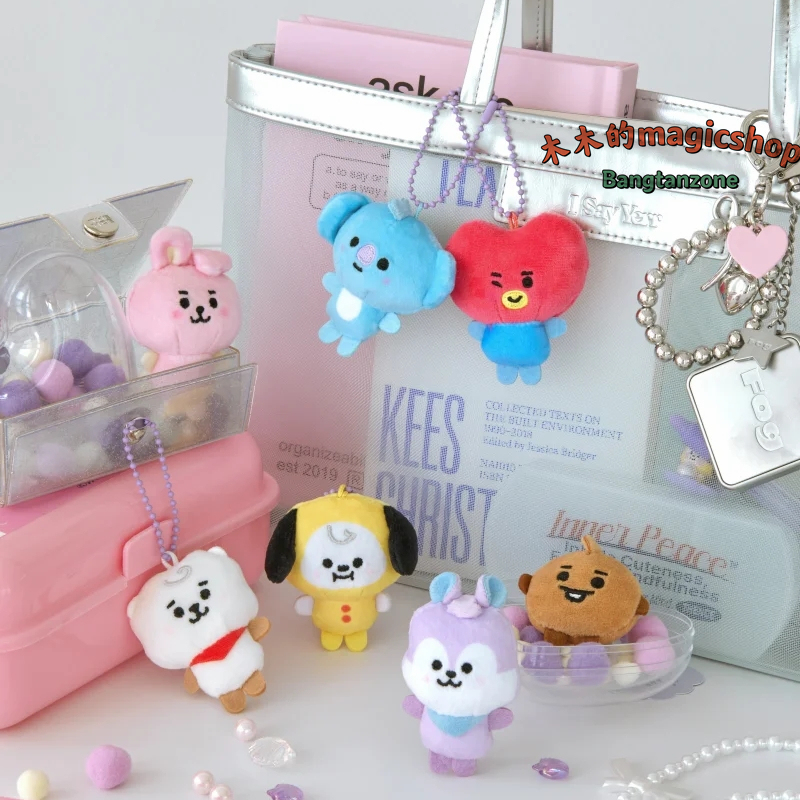 Line Friends Bts Bangtan Boys Bt21 Pearl Series Bag Pendant Plush Keychain Celebrity Merchandise