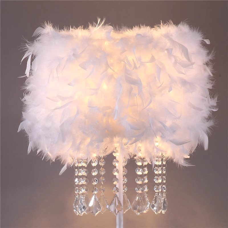 Feather Lampshade Replacement Shell Table Lamp Floor Lamp Living Room Accessories Simple Modern Bedroom Nordic Atmosphere Decoration