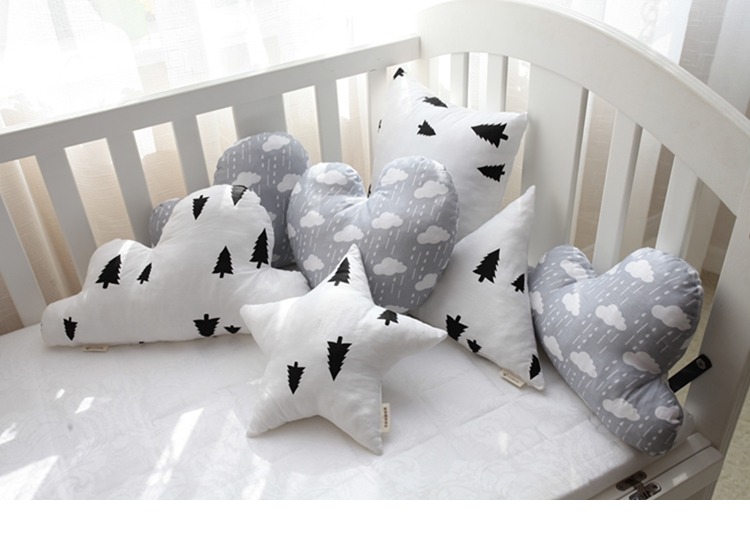 Lele mẹ INS phong cách IKEA Bắc Âu để xoa dịu em bé ngủ gối bé gối sao gối đệm mây - Trở lại đệm / Bolsters Chăn văn phòng Canifa