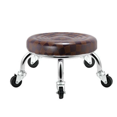 Принесите колесный стул красавица кожаного табурета, чтобы починить круглую скамейку, круглую скамейку, диван -стул с детским табуретом для детского табурета детского табурета детского табурета