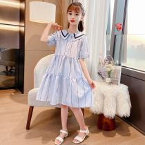 Girls dress Summer Childrens College Windy dress 2022 new Han Fan CUHK Scout girls summer cotton skirt