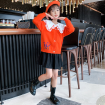 Girls Winter Thin Sweater 2021 Autumn New Childrens Fashion Tong Knitted Princess base shirt