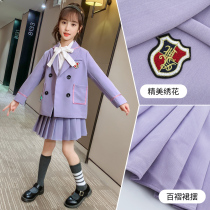 Womens clothing autumn college style suit skirt 2021 spring and autumn clothes new middle and large childrens foreign childrens clothes