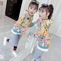  Girls  autumn net red suit 2021 new middle-aged children 6 little girls 7 foreign style 8 fashionable 9 clothes 10-year-old tide