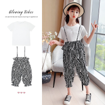 Girls Fashion Summer trendy foreign air back with pants suit 2022 new Han Fan CUHK Tong Summer Fashion Two sets