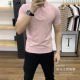 Summer Solid color lapel pique cotton shirt POLO slim fit business young short-sleeved versatile fitness casual Paul top