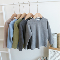 (Give Back) Childrens Develed Undershirt Baby Thickened Mill Interie Hitchu Winter Boy Girl Long Sleeve T-shirt