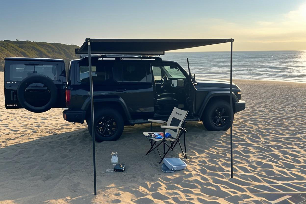 Автомобиль счет сторону 户外铝壳合金硬壳车边帐黑胶房车遮阳棚天幕车顶侧帐篷露营车尾帐 Tuyele