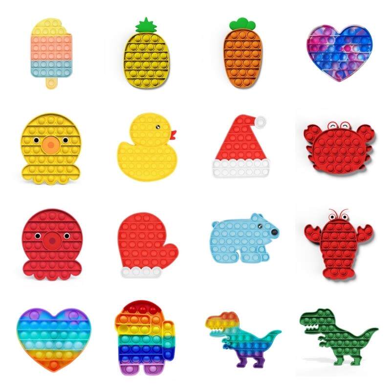 1pc Carrot Push Bubble Fidget Sensory Toy New Push Pop