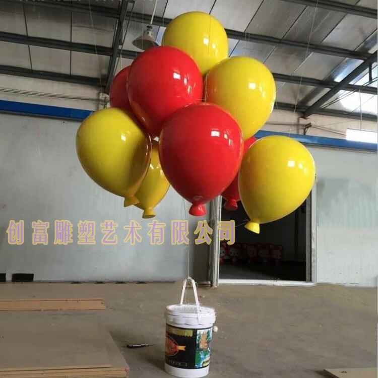 Glass fiber color balloon sculpture model Foam hot air balloon commercial beauty Chen decoration wedding props customization