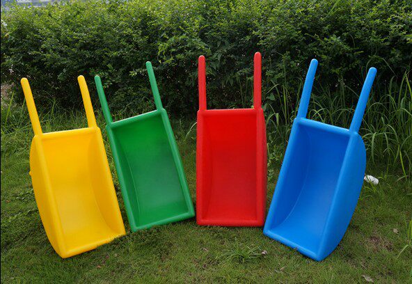 Plastic Tipping Bucket Unicycle Kindergarten Children Sensation Training Equipment Rollforming Balance Training Trolleys Big 