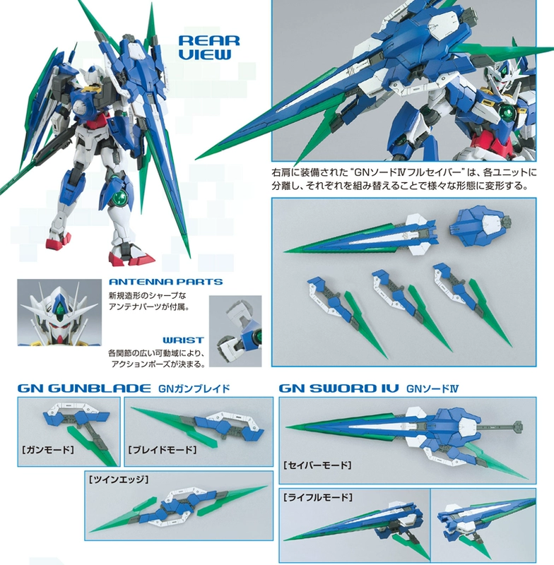 Bandai Gundam Model MG 1/100 00 Quantum Full Blade Lượng tử 00Q GN Sword 4 Gundam - Gundam / Mech Model / Robot / Transformers