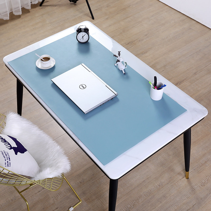 Leather table cloth Nordic wind waterproof and anti-hot tea table cloth student desk computer sliding mouse table free of washing mat