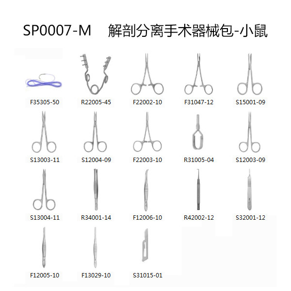 SP0007-M解剖分离手术器械包-小鼠