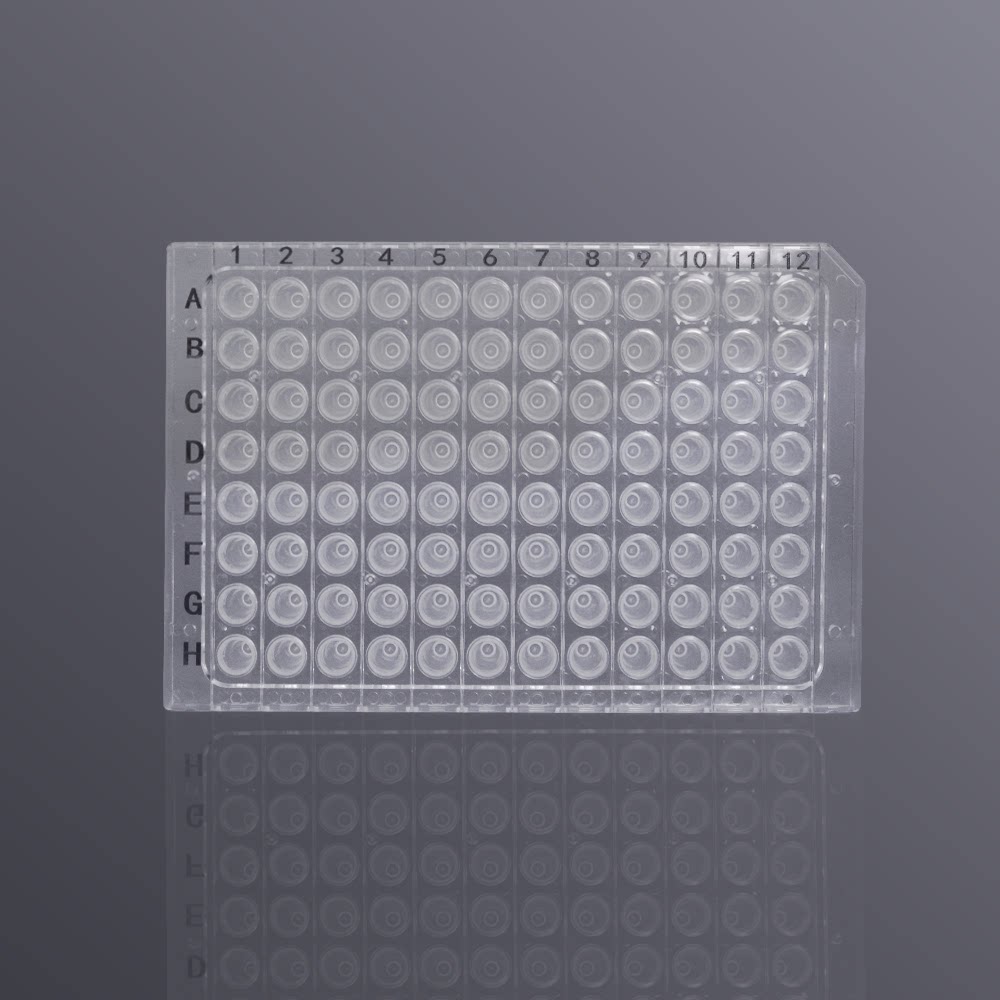 甄选PC-96-HS-0100/0200-CC-SG 96孔半裙边PCR板,透明框管,可拆分
