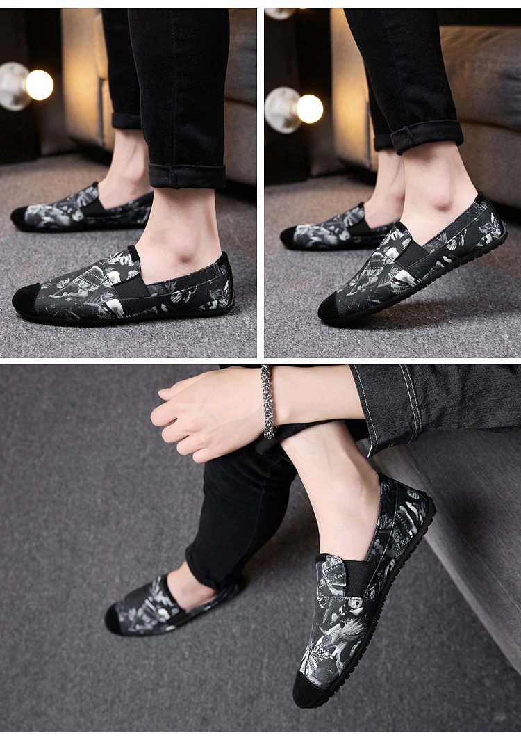 Giày vải khử mùi Giày nam giày đế mềm Giày lười mùa hè Phiên bản Hàn Quốc của giày đế thấp nam thoáng khí Giày vải Bắc Kinh cũ giày thể thao trắng