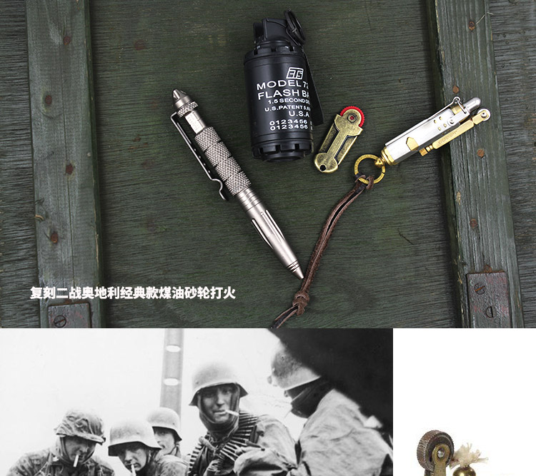 Armored Replica World War II Áo bật lửa Người đàn ông yêu thích bật lửa hoài cổ retro nhẹ hơn Kerosene - Bật lửa các loại bật lửa