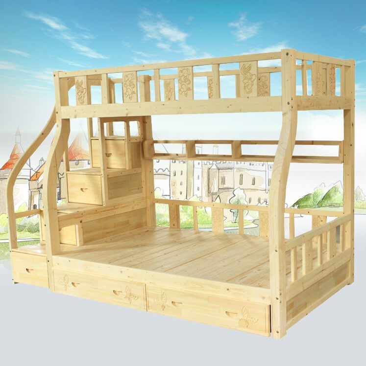 天天实木双层床儿童床成人床高低子母床上下铺母子床全松木