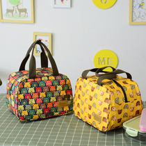 Special insulation lunch box handbag for elementary school students with three sepc-boxed lunch bag aluminum foil with rice bag for children carrying a lunch box bag