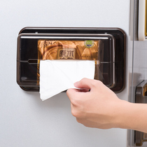 Japanese kitchen paper towel rack paper rack Refrigerator magnet side rack Storage storage roll paper preservation bag film storage rack