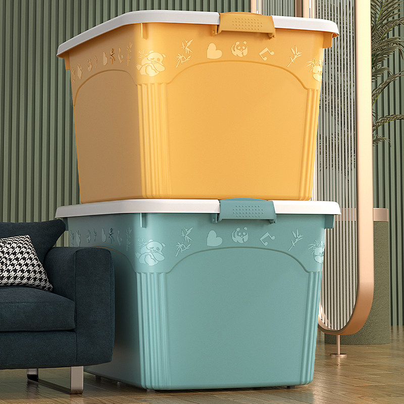 Special large number thickened containing box plastic home clothes finishing deviner toy storage basket moving box turnover box-Taobao