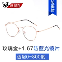 Розовое золото+1,67 линза против Blu-ray [подходит 0-800 градусов]