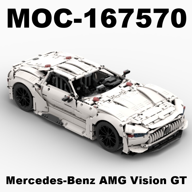 Moc-167570 Benchi Vision Gt Sports Car Building Block Model Assembly Toy, Domestically Compatible with Technology Sets