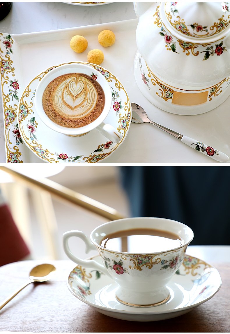 Light much coffee cup suit ipads porcelain fine European - style coffee cup small key-2 luxury cups and saucers ceramic English afternoon tea tea set