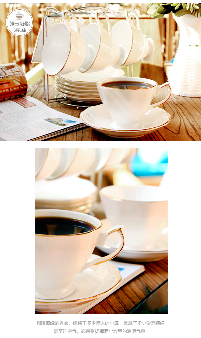 Small European - style key-2 luxury ipads porcelain coffee cup set spoon household contracted ceramic keller afternoon tea delicate