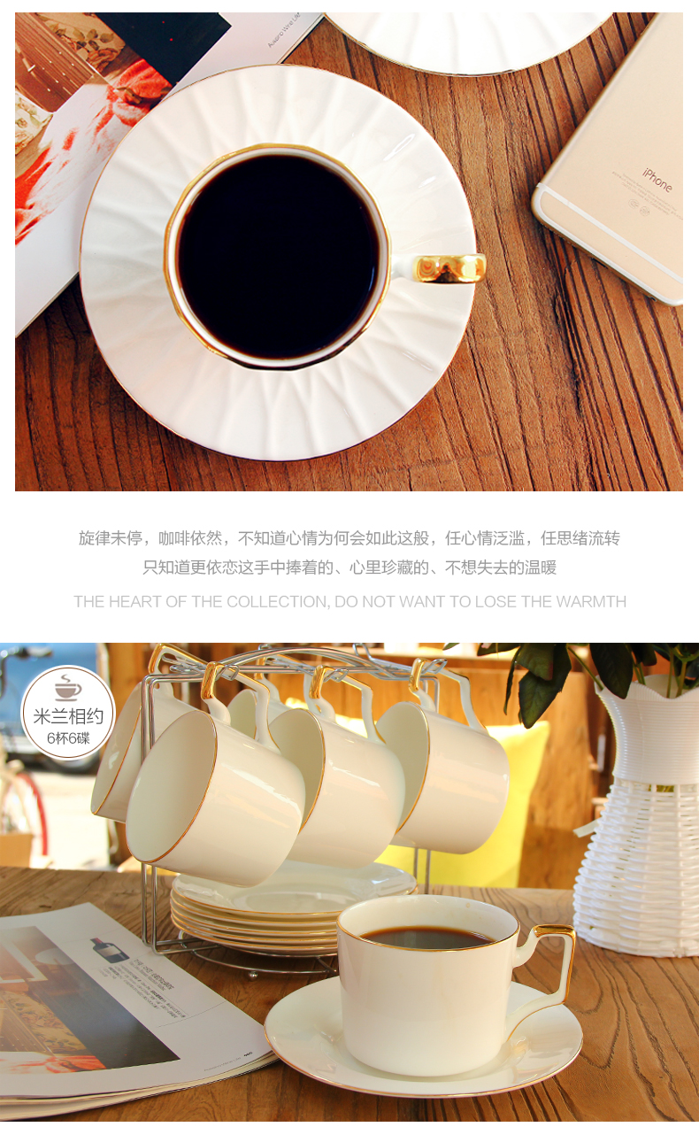 Small European - style key-2 luxury ipads porcelain coffee cup set spoon household contracted ceramic keller afternoon tea delicate