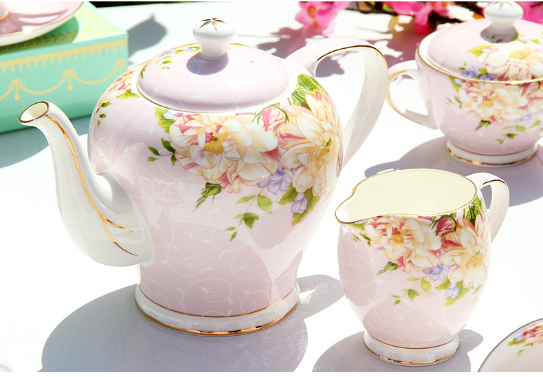 European tea sets coffee cup tea ipads China English tea coffee cups and saucers household light key-2 luxury the teapot