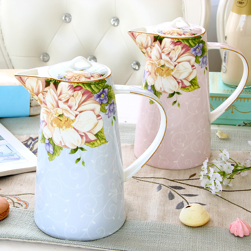 Goods to transport 】 【 cold ceramic cup with household water kettle suit European heat - resisting teapot