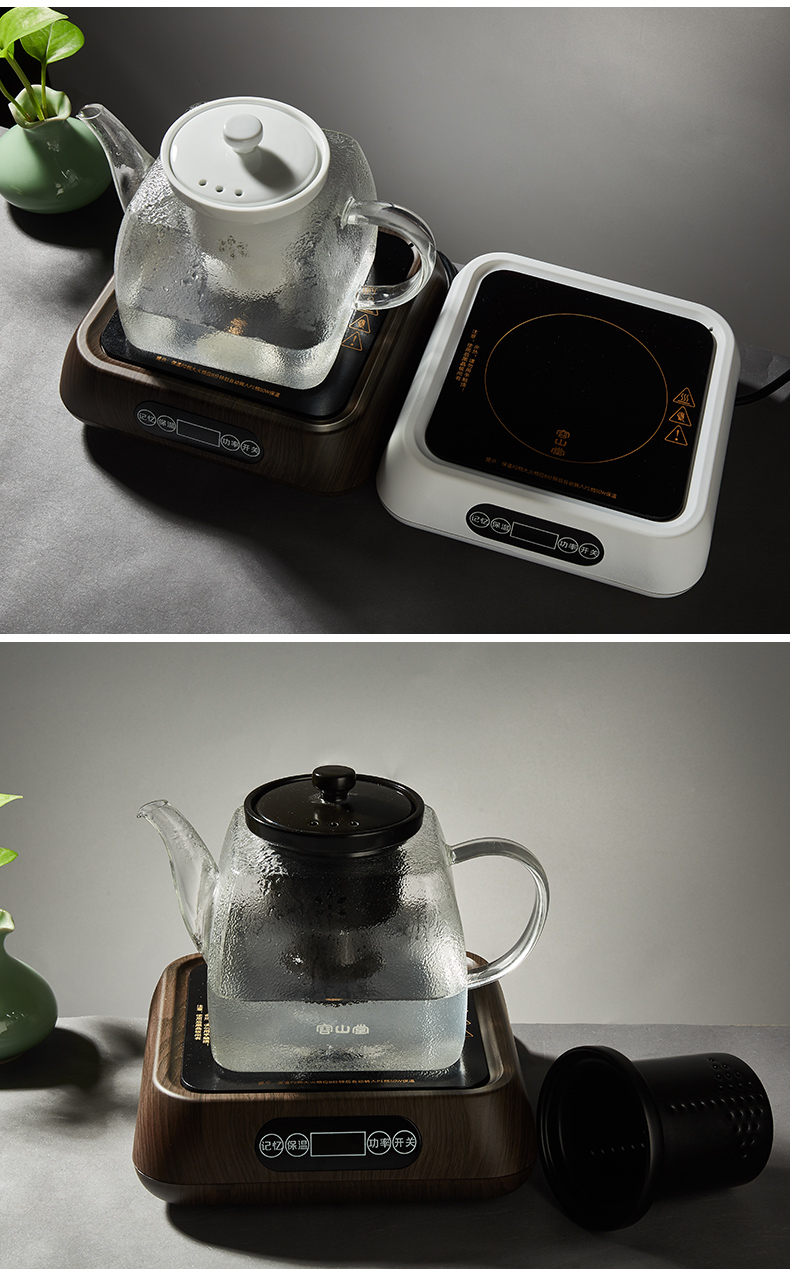 RongShan hall glass teapot black tea steam boiling tea household electrical TaoLu tea stove suit small ceramic kettle