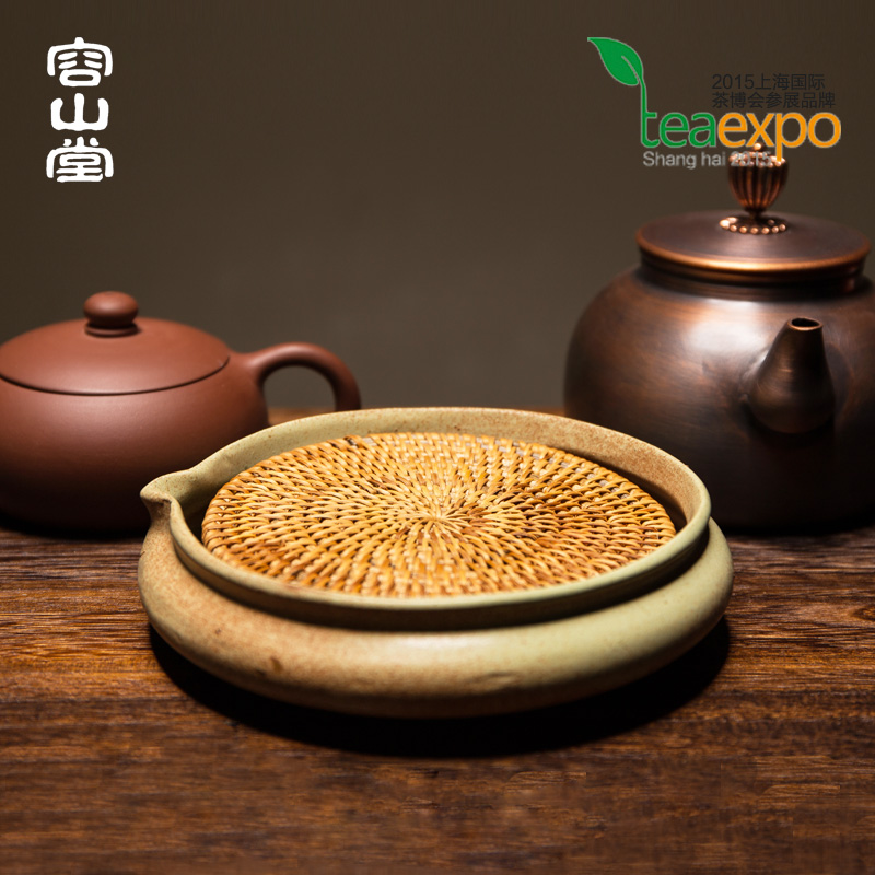 RongShan hall ling Ming jia the cane top service up by hand pot bearing are it coarse pottery zen dry terms tray of mini water tea table