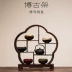 Rongshantang Rắn gỗ giữ chén trà giá lưu trữ giá nồi chè giá nhỏ Bo cổ kệ gà cánh gỗ phụ kiện trà - Trà sứ bộ ấm trà thủy tinh cao cấp Trà sứ