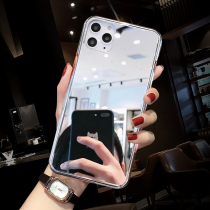 Suitable for Apple 12 mobile phone case iPhone12pro glass mirror anti-fall protective cover mini full edge plating new makeup mirror max net red ins tide brand personality for men and women