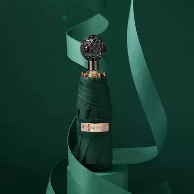 Light luxury Parasol Female 2021 new sunscreen anti-UVupf50 five fold shade high face value high-end umbrella