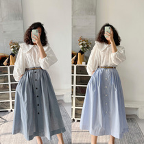 One Wei the first time the golden years of Liu Shishi the same girl feeling skirt A- shaped big waist long skirt