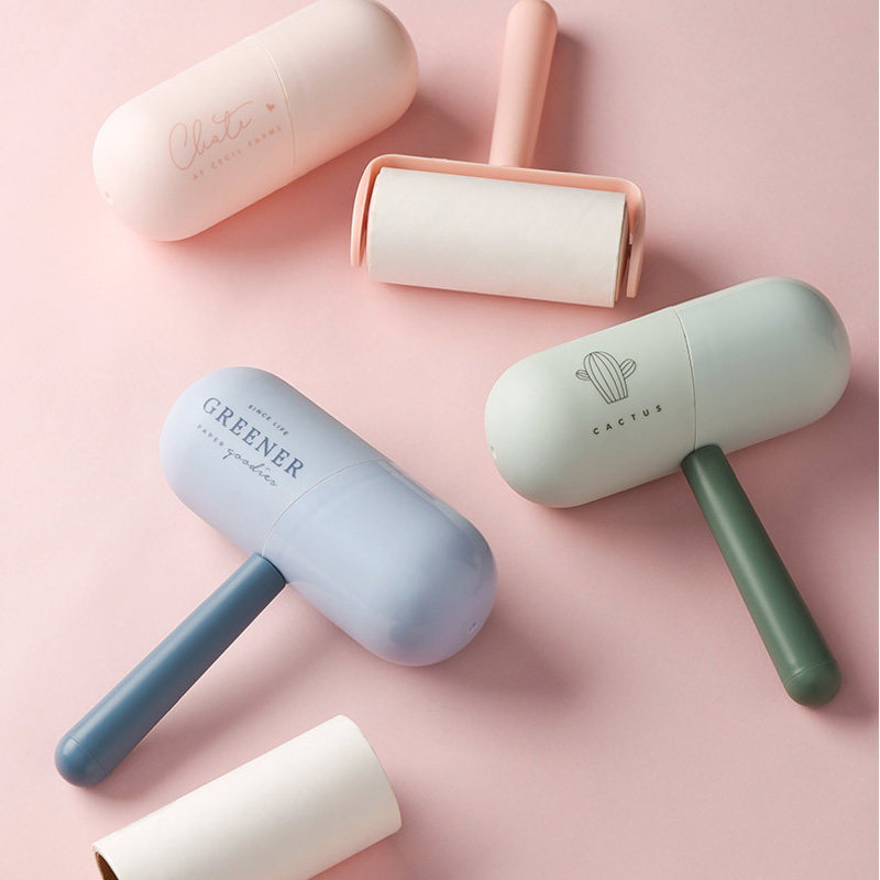 Yiwei point redemption gift sticky hair device replacement paper 3 sets Morandi color small roller sticky dust paper