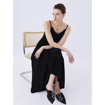 One early Mi 12 pieces of vertical cut slim no belly no belly black suspender dress classic little black skirt