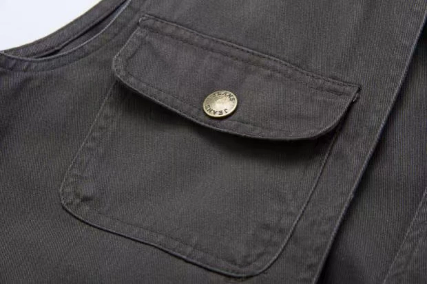 Mới vest trung niên nam ngoài trời mùa xuân và mùa thu mô hình cotton lỏng nhiều túi vest cha mặc vest vest áo ba lỗ tập gym