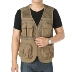 Mùa xuân và mùa thu trung niên nam denim vest đa túi cộng với phân bón để tăng vest vai vest nam ngoài trời vest vest Cao bồi