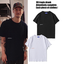 MADNESS MDNS RUEI CLASSIC PRINTING WASHINGTEE Yu Wenle Tide Card Short Sleeve T-shirt