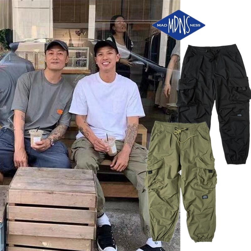 MADNESS Leisure 100 hitch 90% pants male Yu Wenle Tide Card MDNS Military Wind Multi-Pocket Tooling Bungling Pants