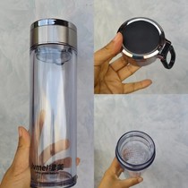 Green Beauty Mens Office Tea Cup Driver Car Water Cup High Temperature Resistant Plastic Thickened Tea Water Separated Flower Tea Cup