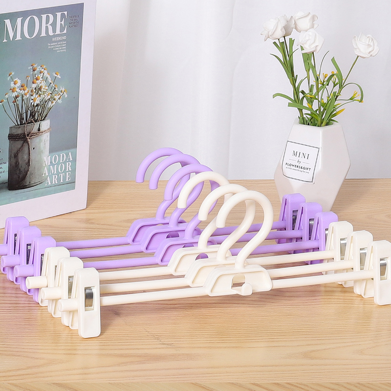 No Scratches Home Pants Rack Pants Clip Anti Slip Trousers Clips Drying Containing Cloakroom Black Day Style Pink Clothing Closet