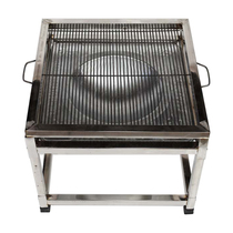 Courtyard Baking Fire Oven Barbecue Grill Outdoor Charcoal Barbecue Fire Basin Field 5 People Removable Outdoor Stainless Steel Barbecue Table