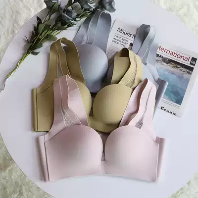Japanese incognito underwear women's small chest one-piece thin section gathered non-steel ring bra upper bracket adjustment underwear breathable