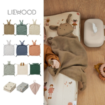 oumai spot liewood baby baby newborn child cartoon sleep comfort towel cotton gauze towel doll